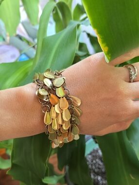 Gold Tone Teardrop Cascade Bracelet - Women Jewelry